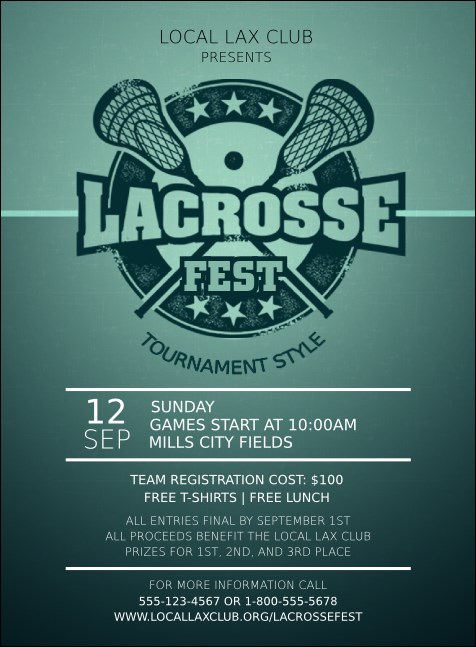 Lacrosse Invitation Product Front