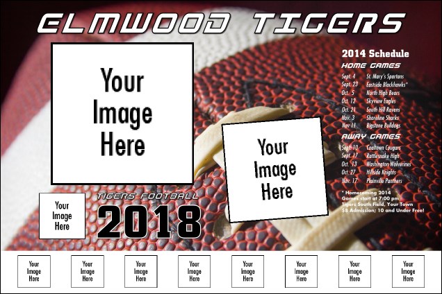 Football Schedule Logo Poster Product Front