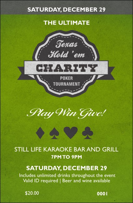 Texas Hold 'Em Drink Ticket Product Front
