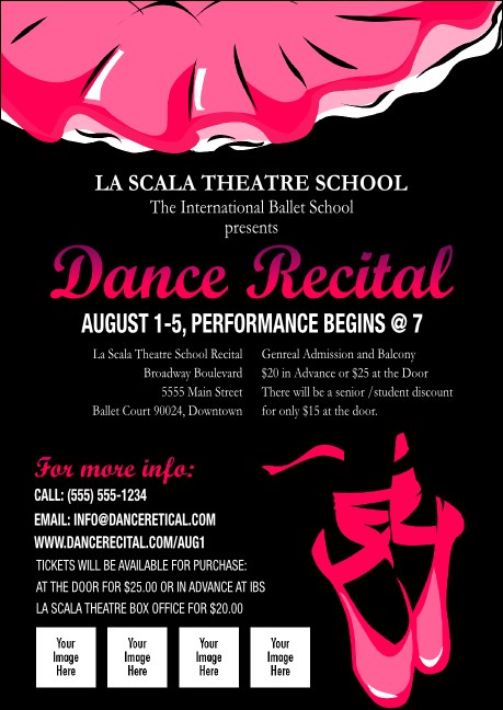 Dance Recital Club Flyer Product Front