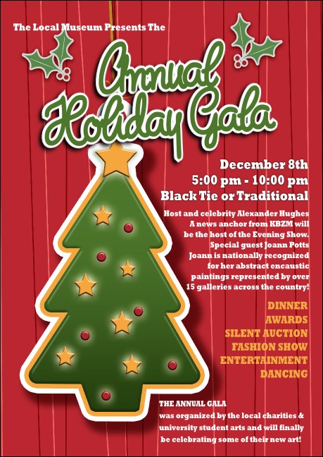 Holiday Tree Club Flyer Product Front