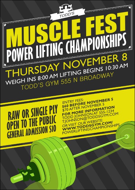 Power Lifting Club Flyer